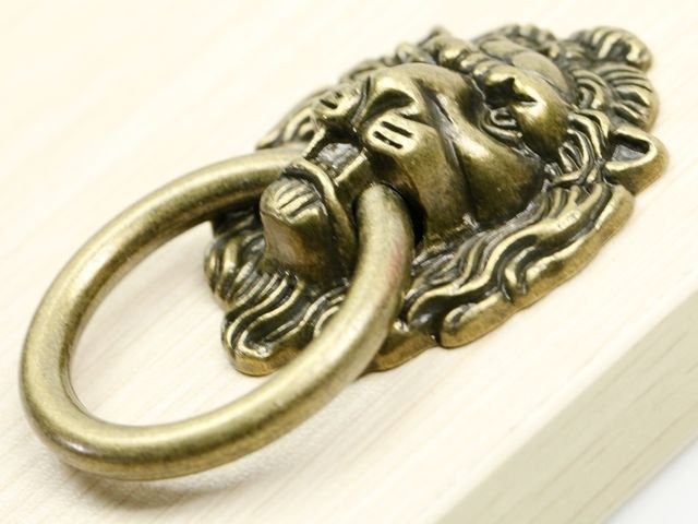 Hot Sale 15pcs Antique Bronze Lion Head Hardware Pulls Drawer Knobs Cabinet Pulls Handles Sizes:50mm*42mm