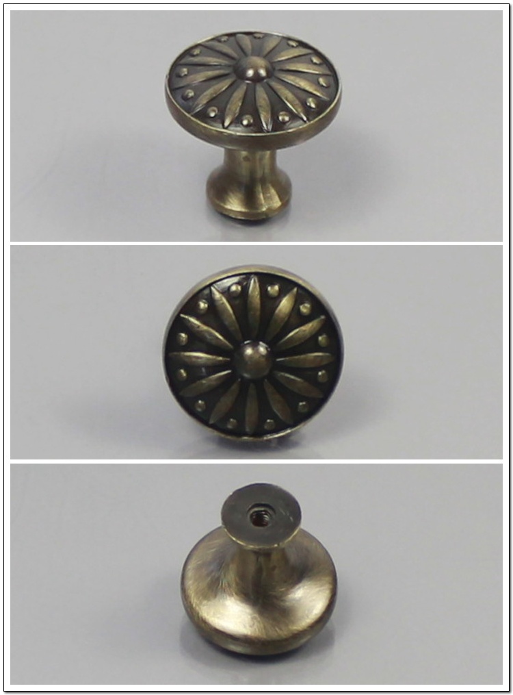 Single Hole Antique Bronze Color Cabinet Knob and Furniture Hardware,Drawers Pull and Handle Diameter 28 mm 10PCS/lot