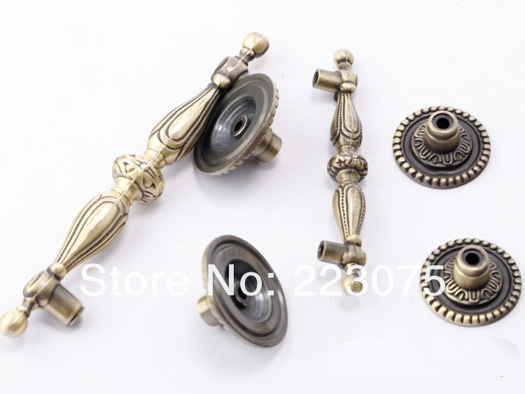 -ZH2119A  L:125MM w screw Zinc alloy European luxury Antique drawer cabinets  pull handle door knobs 10pcs/lot