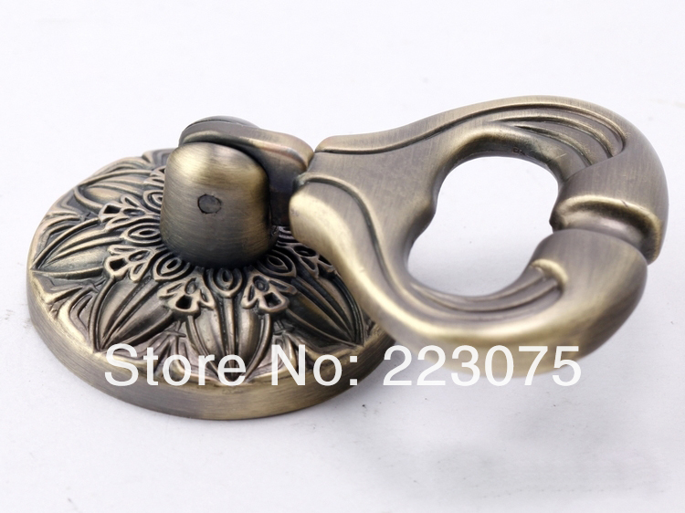-ZH9029 L:56MM w screw  European luxury Antique Ring drawer cabinets pull handle door knobs 10pcs/lot