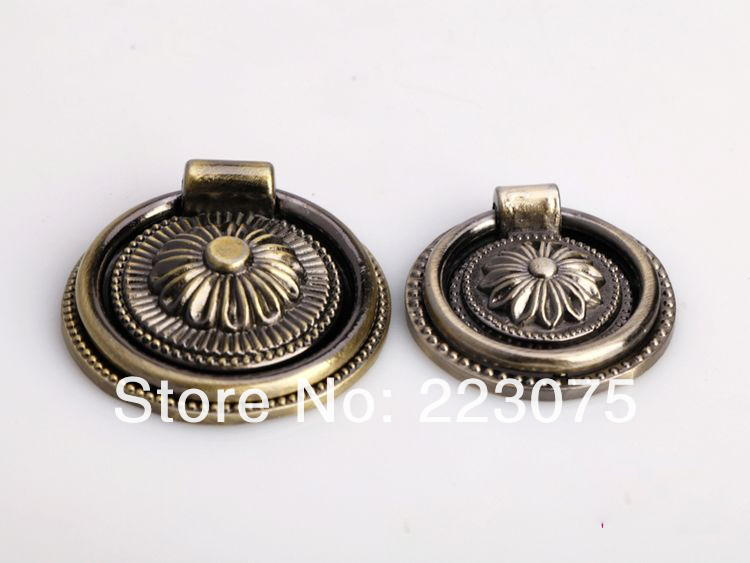 -single hole  D:37MM Zinc alloy European luxury Antique  drawer cabinets  pull handle knobs 10pcs/lot