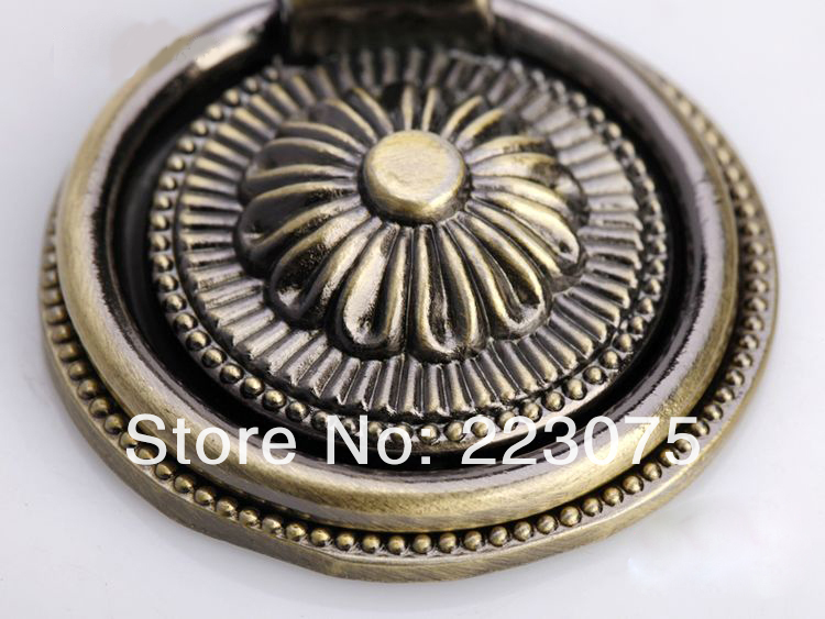 -single hole  D:44MM Zinc alloy European luxury Antique  drawer cabinets  pull handle knobs 10pcs/lot