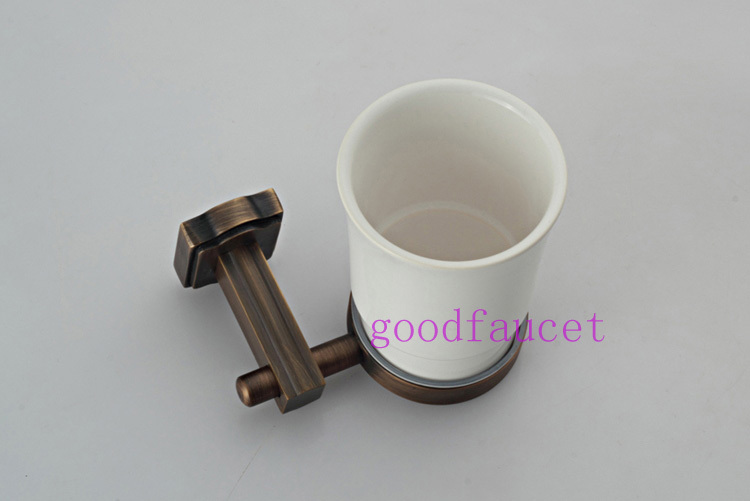 Copper fashion antique toothbrush cup holder copper bathroom accessories single cup holder wall mount