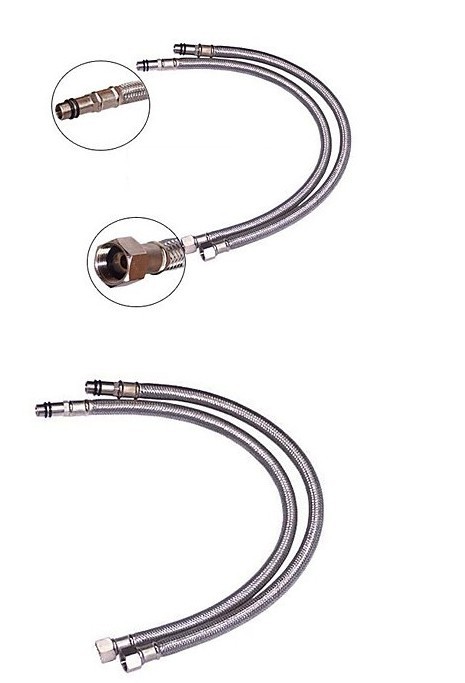 Lowest in the word!60cm length two stainless Steel G1/2'' Flexible Faucet Water Supply Hoses