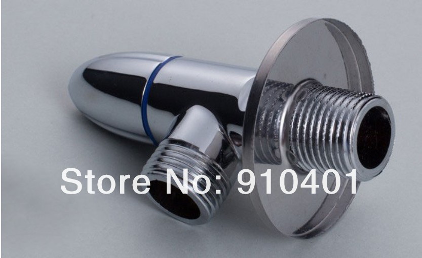 Wholesale And Retail Promotion 2x Chrome Brass Bathroom Bullet Angle Stop Valve 1/2