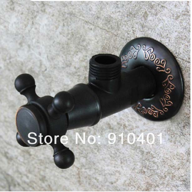Wholesale And Retail Promotion Bathroom Faucet Oil Rubbed Bronze Cross Handle Triangle Angle Valves Stop Valve