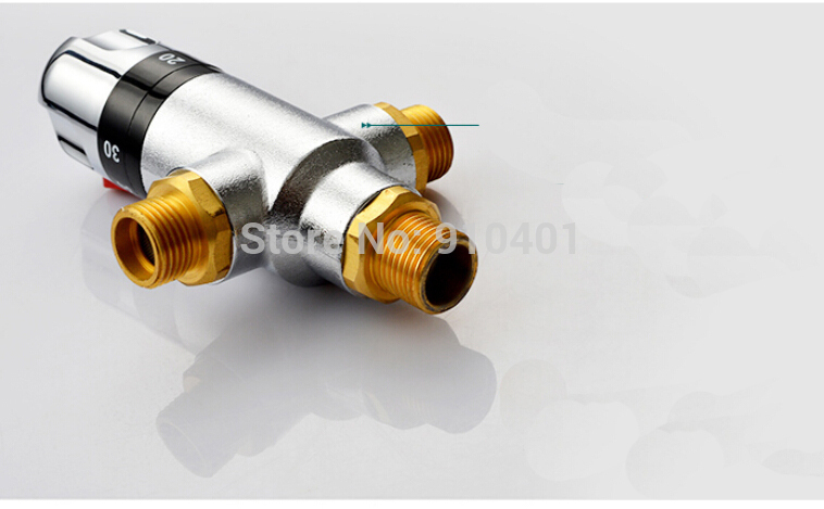Wholesale And Retail Promotion Chrome Thermostatic Temperature Control Valve No Scalding G1/2