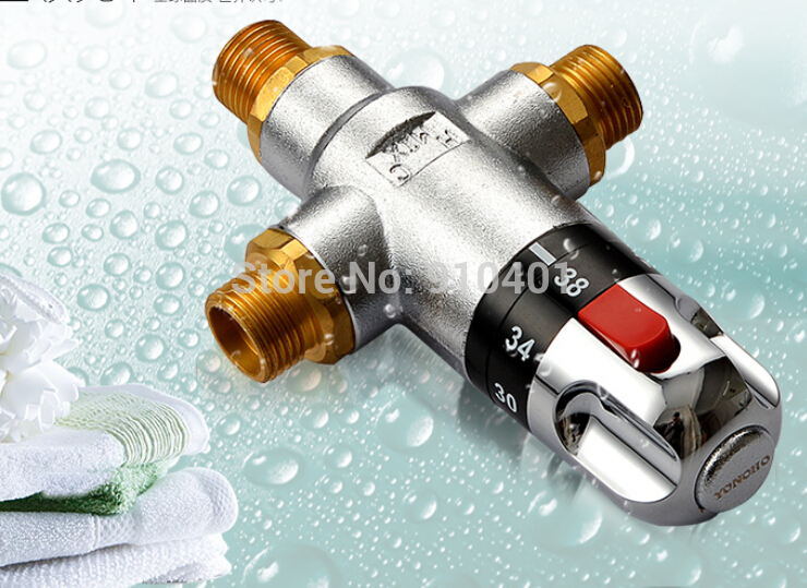 Wholesale And Retail Promotion Chrome Thermostatic Temperature Control Valve No Scalding G1/2