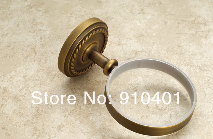 Wholesale And Retail Promotion Luxury Antique Brass Wall Mounted Bathroom Toilet Brush Holder With Brush Cups