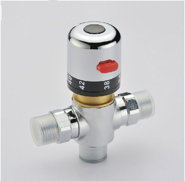 Wholesale And Retail Promotion NEW Modern Chrome Brass Thermostatic Temperature Control Valve No Scalding G1/2