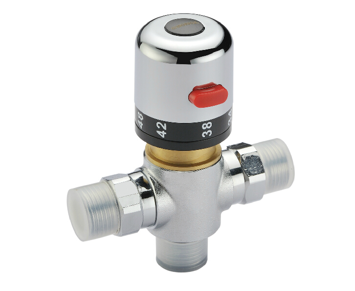 Wholesale And Retail Promotion NEW Modern Chrome Brass Thermostatic Temperature Control Valve No Scalding G1/2