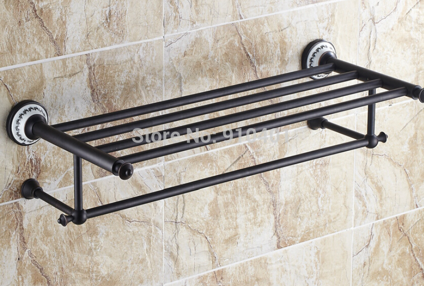 Wholesale And Retail Promotion NEW Oil Rubbed Bronze Bathroom Accessories 6 PCS Towel Shelf Hook Paper Holder
