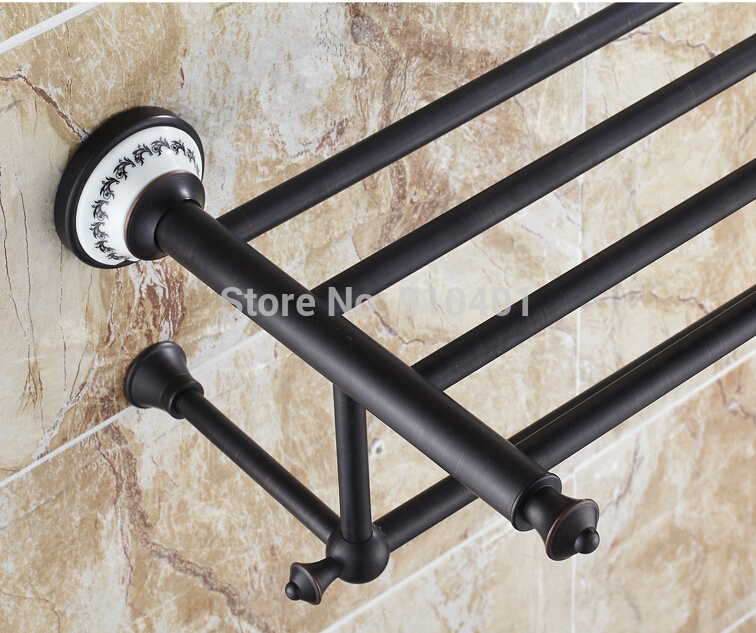Wholesale And Retail Promotion NEW Oil Rubbed Bronze Bathroom Accessories 6 PCS Towel Shelf Hook Paper Holder