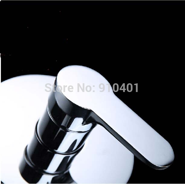 Wholesale And Retail Promotion NEW Wall-mounted Shower Faucet Control Valve Single Handle Round Plate Mixer Tap