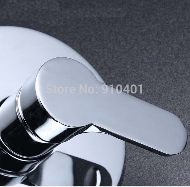 Wholesale And Retail Promotion NEW Wall-mounted Shower Faucet Control Valve Single Handle Round Plate Mixer Tap