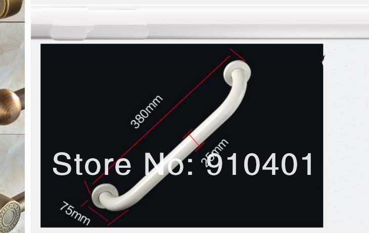Wholesale And Retail Promotion  NEW White Solid Brass Tub Non Slip Grip Shower Safety Grab Bar Tub Safe Holder
