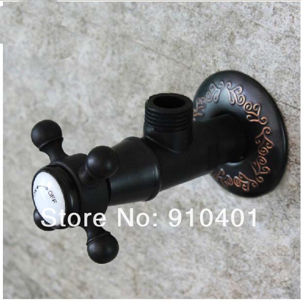 Wholesale And Retail Promotion Oil Rubbed Bronze Toilet Bathroom Angle Stop Valve Thread Accessories Wall Mount