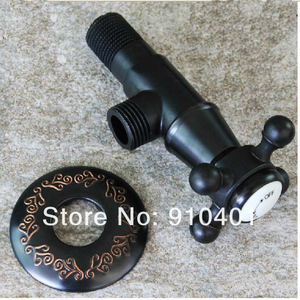 Wholesale And Retail Promotion Oil Rubbed Bronze Toilet Bathroom Angle Stop Valve Thread Accessories Wall Mount
