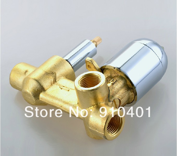 Wholesale And Retail Promotion Solid Brass Chrome In Wall Mixer Control Valve for Shower Faucet With Diverter