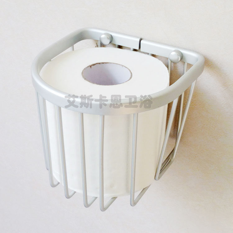 Space aluminum paper  toilet paper box basket toilet  roll holder tube pumping  towel box