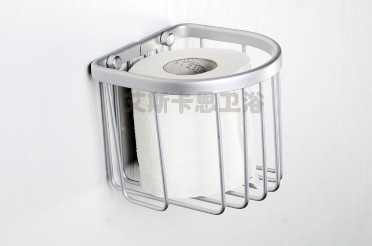 Space aluminum paper  toilet paper box basket toilet  roll holder tube pumping  towel box