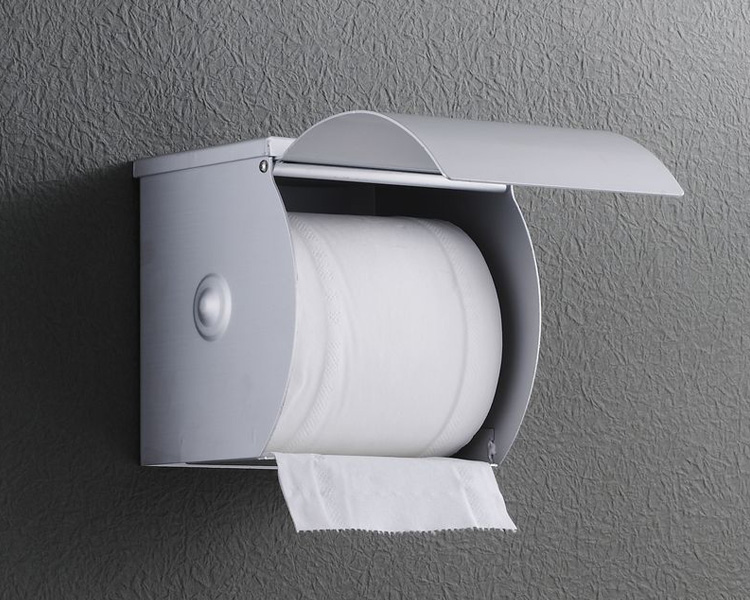 Space aluminum tissue box paper holder bathroom enclosed 