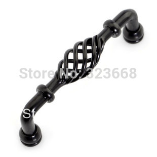 European style classical furniture and cupboard handle matte black iron quality goods latest fashion type Free shipping