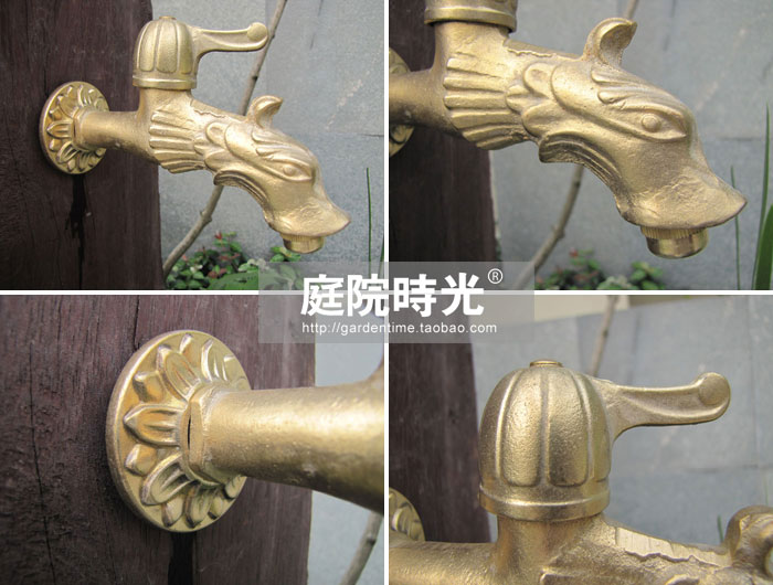 Brass Copper animal faucet tap pool tap bronze  garden tap garden hardware garden bibcocks