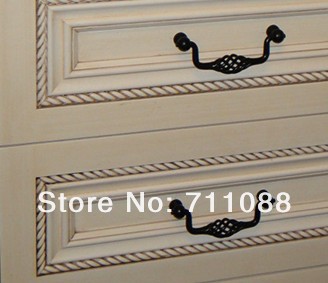 10pcs/lot 96mm European classical pastoral sleek matte black cabinet drawer handle Birdcage Pastoral handle