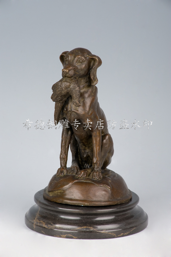 Bronze sculpture, zodiac sculpture crafts gift animal sculpture dog dw-066