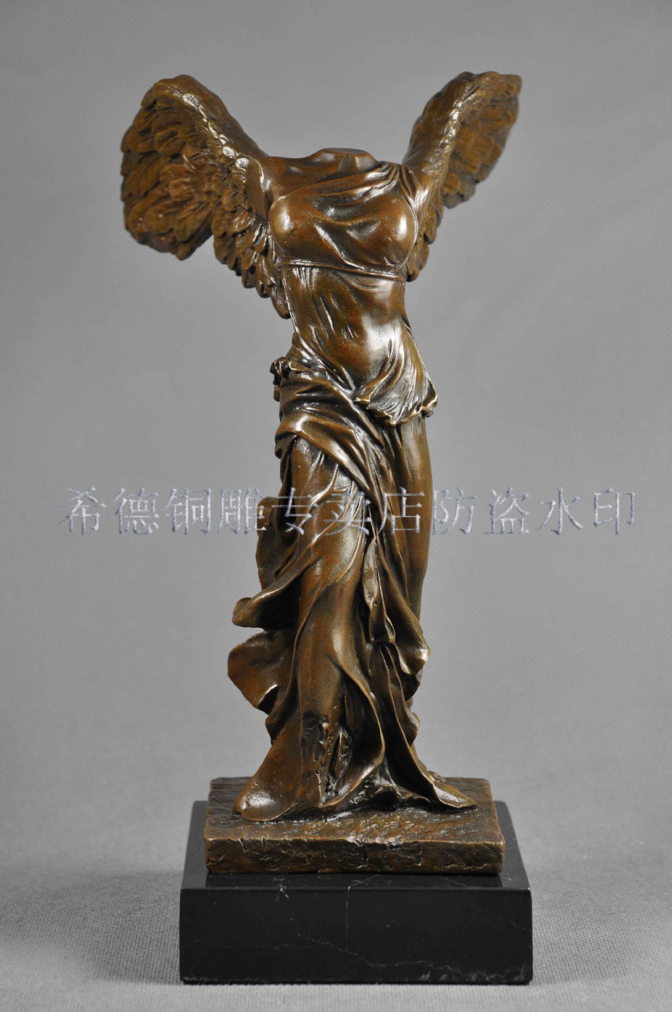 Classic winged Victory Copper statuette crafts brass fireplace figurine home decoration modern Hallway Bronze sculpture Artwork