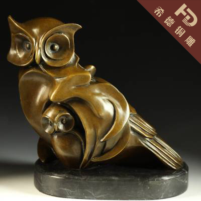 Copper sculpture animal decoration quality home decoration gift crafts owl dw-073