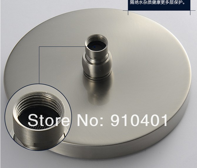 Wholesale And Retail Promotion Luxury Brushed Nickel Exposed Rain Shower Faucet Set Bathtub Shower Mixer Tap