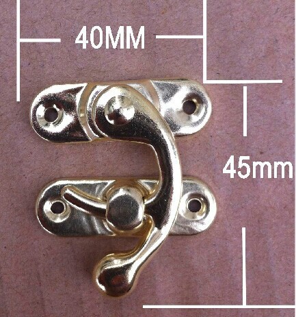 5 PCS/LOT Hot selling antique brass shackle lock horns hasp box buckle Box hardware accessories