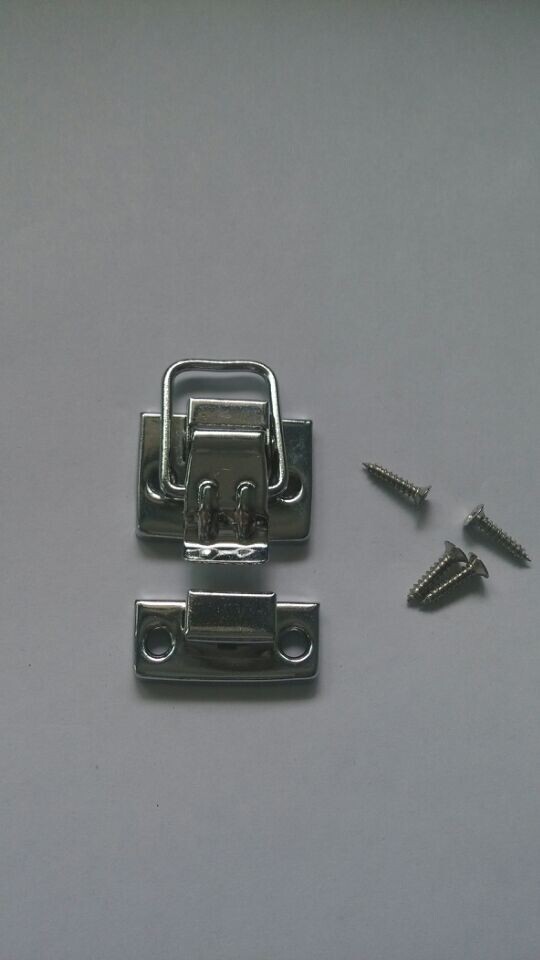 Hot-selling t box packaging hardware buttons chrome buckle clasp tin trunk lock buckle gift box hasp