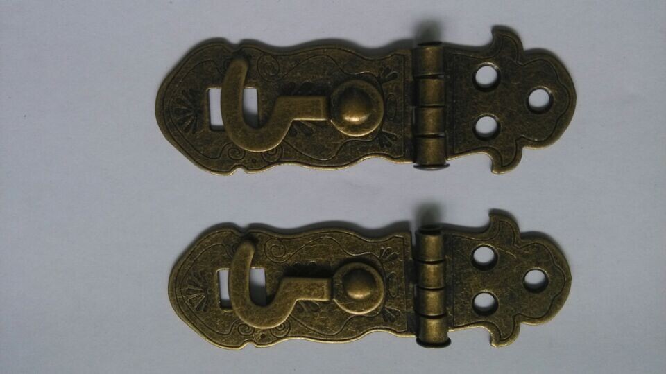 New antique iron lock laptop lock hasp take gift packing buckle hinge lock hasp