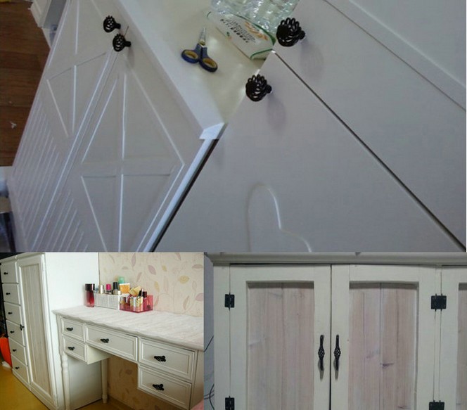 34mm Cabinet Knobs Kitchen Cabinet Cupboard Handles Closet Handles Drawer Pulls Knobs Black Birdcage Series HBK-001