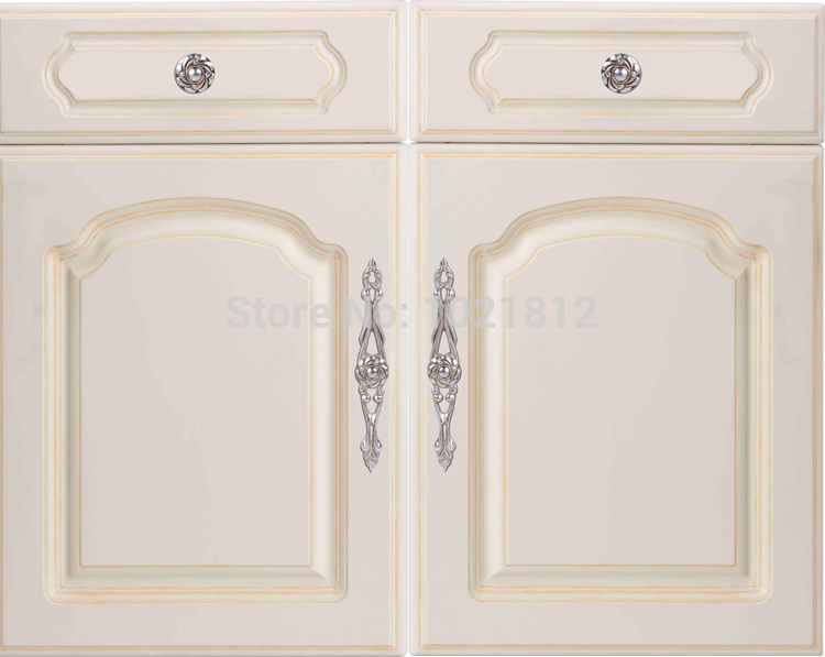 Antique Silver Wardrobe Closet Cabinet Door Handle Cupboard Handle Kitchen Drawer Handle Knob 96mm CC H1069-02
