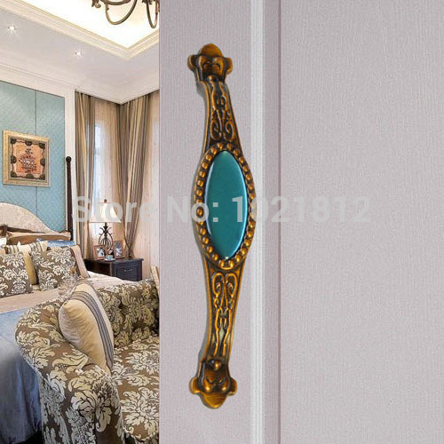 Euro-style Antique Coffee Color Sapphire Wardrobe Cabinet Door Handle Knob Drawer Handle Knob 128mm CC