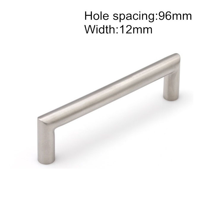 304 Stainless Steel Cabinet Handle Durable Cupboard Pull Kitchen Handles Bars Furniture Pulls 160mm Hole spacing 12mm Width