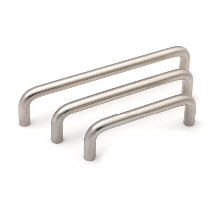 Stainless Steel Cabinet Handle Durable Cupboard Pull Kitchen Handles Bars Furniture Pulls Round Angle 224mm Hole spacing