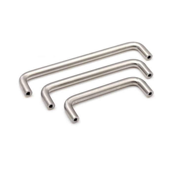 Stainless Steel Cabinet Handle Durable Cupboard Pull Kitchen Handles Bars Furniture Pulls Round Angle 64mm Hole spacing