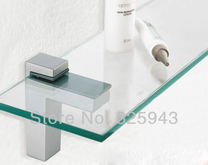 2 pcs New Zinc Alloy Furniture Hardware Chrome F Glass Clamp Shelft Support Board
