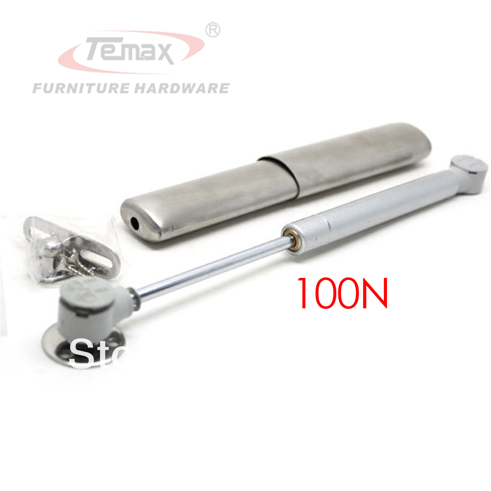2x100N Stainless steel Furniture Hardware Gas Lift up Cupboard Support Kitchen Cabinet Spring Hinge