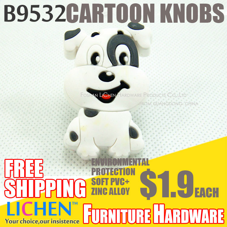 (12pieces/lot) LICHEN Soft PVC  Knobs&Cartoon Knob Furniture Handle Drawer Knob& Cabinet Handle &Drawer Knob
