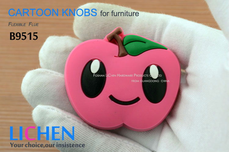 Chinese Factory LICHEN (6 pieces/lot) Furniture Drawer Cabinet Cartoon drawer knobs Flower Knob