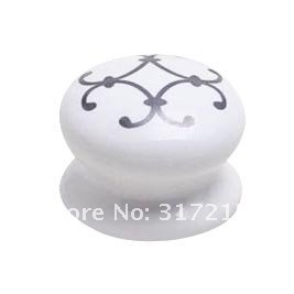Silve+silver printing furniture handles&knobs ceramic furniture drawer/armoire/door/cabinet Knob handle 50pcs Shipping discount