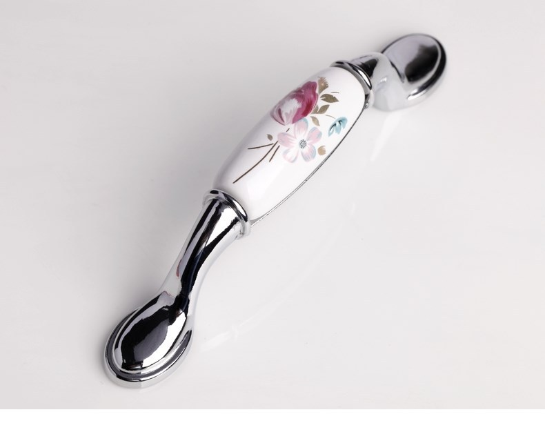 -96mm tulip  silver handle and knobs / drawer pull /furniture hardware handle / door pull C:96mm