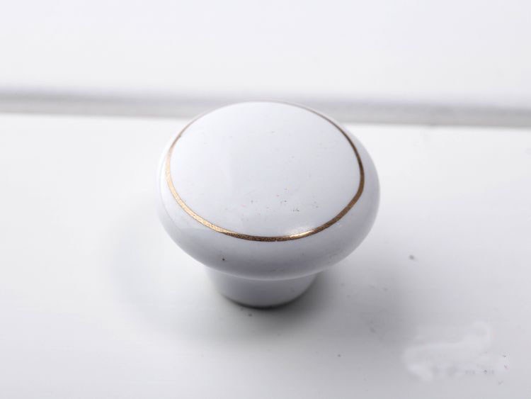 -D:33mm white Ceramic knob Cabinet DRAWER Pull KNOB Dresser knob pull/ Kitchen with screw 10pcs/lot
