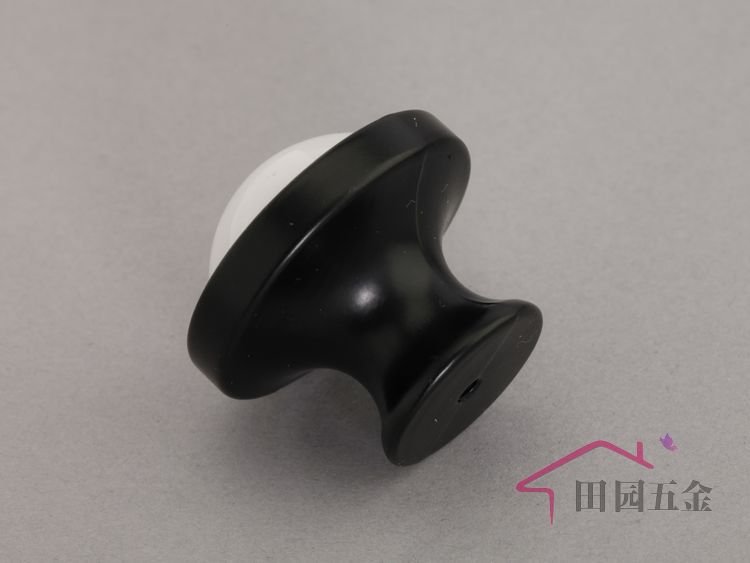 30/pcs Black & White big round  Ceramic pull, Drawer knob, Handle Dia 38mm